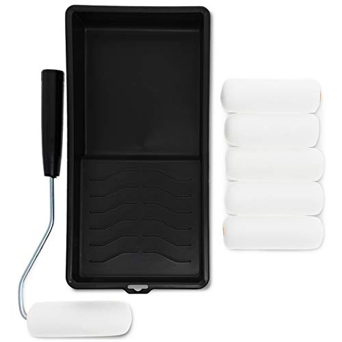 Paint Roller Cover Refills with Foam-Covered Ends (8 Pack)