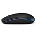 Vssoplor Wireless Mouse, 2.4G Slim Portable Computer Laptop Mouse with Nano Receiver Quiet Silent Optical Mice for Notebook, PC, Laptop, Computer-Black and Sapphire Blue