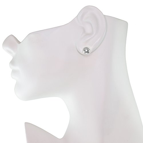 Honolulu Jewelry Company 14K Real White Gold Polished Round Ball