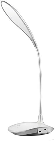 USB Rechargeable LED Desk Lamp, Touch Sensitive 3 Dimming Levels Lights ,360 Degree Adjustable Lamp , Energy Saving Desk light office lamp for Reading Studying (White)