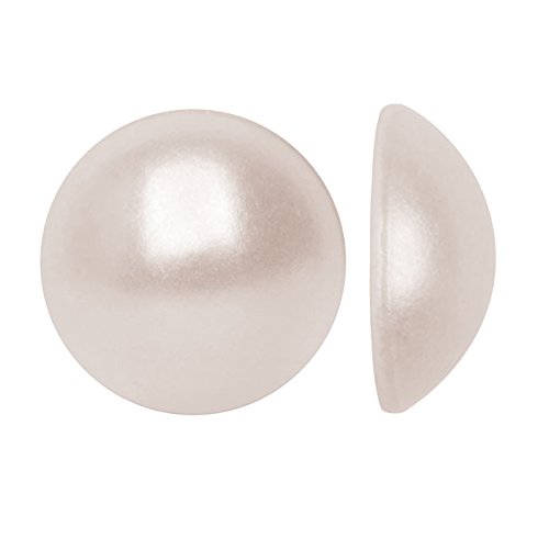 Swarovski Crystal, #2080 Flatback Hotfix Cabochon Faux Pearls ss10, 50 Pieces, White