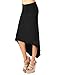 LaLaMa Womens Soft Feel Solid Color High Low Dress / Maxi Skirt S M L XL