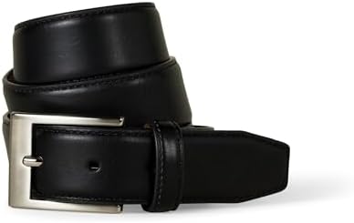 Tony Lama Men's Black Ostrich Dress Belt Black 28 at Amazon