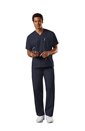 Cherokee uniforms authentic workwear unisex scrub set (pewter, l)