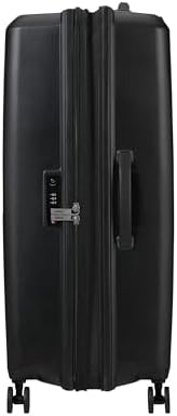Aerostep - Spinner L, Erweiterbarer Koffer, 77 cm, 101.5/109 L, Schwarz (Black)
