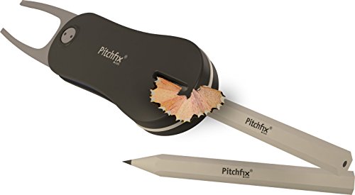 Pitchfix Divot Tool Golf (Gunmetal/Blue) + BUILT IN PENCIL SHARPNER