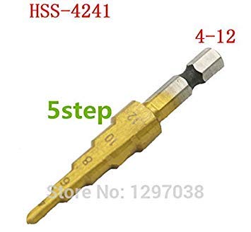 Generic 3 12 : 3PCS HSS Six Horn Handle Titanium Step Cone Drill Bits Tool Hole Cutter Kits Hole Saw Cutter 4-12 4-20 4-32 3-12