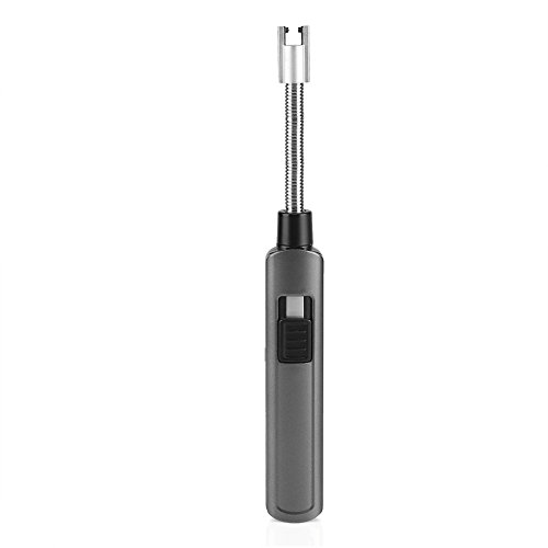 Fdit USB Rechargeable Lighter Electric Arc Lighter Flameless Windproof Candle Lighter for Home Kitchen BBQ Camping Stove