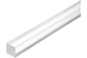 Unifizz Acrylic Square Rod,Clear,10mmx10mmx250mm,Solid Plastic PMMA Bar Stick