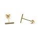 14k Yellow, White or Rose Gold Wire Bar Earrings