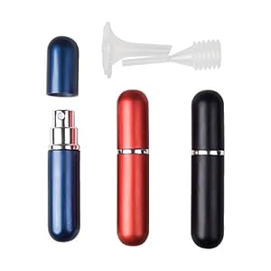 Perfume-Bottle-Atomiser-Spray-6ml-Perfume-Atomisers-Refillable-Perfume-Bottles-for-Fragrance-Aftershave-and-Perfume-Portable-Perfect-for-Travel-or-Everyday-Use-Funnel-Pipette-Set-of-3-Red-Blue-Black Perfume Bottle Atomiser Spray | 6ml Perfume Atomisers Refillable | Perfume Bottles for Fragrance, Aftershave and Perfume…