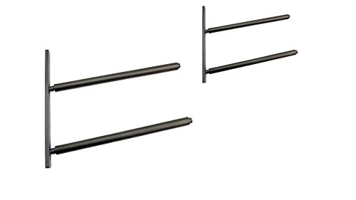 Mrhardware SUP Snowboard Surfboard Paddle Board Ski Wall Mount Storage Display Rack Cradle (Black, Double-Deck)