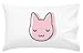 Oh, Susannah Pink Cat Toddler Size Pillowcase (1 Pillow Cover 14 x 20.5 Inches) - Cute Kids Pillowcase Kids Room Decor Cat Lovers Gifts