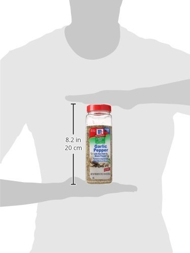 MCCORMICK CALIFORNIA STYLE GARLIC PEPPER, KOSHER CERTIFIED BY OU 22 OZ WITH SHAKER MADE IN USA