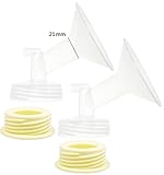 Nenesupply Generic 2 21MM Flanges for Spectra S2 Spectra S1 and 9 Plus Breastpump Inc 2 Bottle Thread Changer Flange Adapter. Pump into Medela Bottle Made By Nenesupply Not Original Spectra Pump Parts