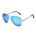 PGXT Premium Full Mirrored Aviator W/ Flash Mirror Lens Uv400 Sunglasses Eyewear