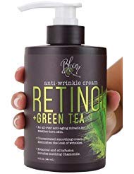Bloom Retinol + Green Tea Cream Anti-Wrinkle For Fine Lines, Wrinkles, Sun Damaged Skin, Age Spots, Crows Feet. Large 15oz Bottle - Thumbnail 2