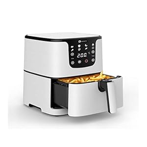 PureMate-Air-Fryer-with-Digital-Display-Recipes-Book-XL-55L-Healthy-Oil-Free-1700W-Air-Fryer-with-7-Preset-LED-One-Touch-Screen-Timer-Adjustable-Temperature-Control-for-Low-Fat-Cooking PureMate Air Fryer with Digital Display & Recipes Book, XXL 5.5L Healthy Oil Free 1700W Air Fryer with 7 Preset, LED One…