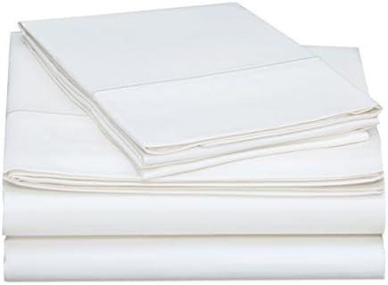 One Park Linens, Organic Cotton Sheet Set, GOTS Certified – Eco Friendly, 400 Thread Count, Incredibly Soft and Luxurious Sateen weave – Full, Ivory