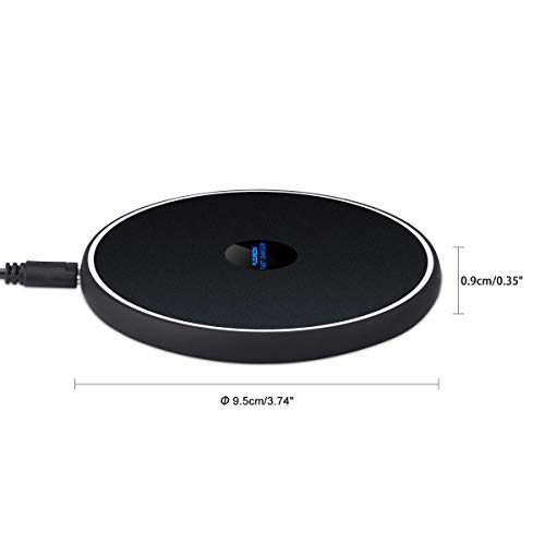Fast Wireless Charger, Floureon Qi Certified Wireless Charging Pad Compatible with iPhone Xs/X Max/XR X/8/7, Support Fast Charging for Galaxy S9 / S9 Plus / S8 / S7 / S7 Edge, More Qi-Enabled Devices