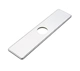 BWE Chrome Square 10 Inch Kitchen Sink Faucet Hole Cover Deck Plate Escutcheon