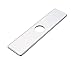 BWE Stainless Steel Plate Faucet Cover Deck Plate 10 Inch for 1 or 3 Hole Bathroom or Kitchen Sink Faucet Chrome Hole Oversized Escutcheon Plate Rectangular Vanity Basin Cover Cap Modern