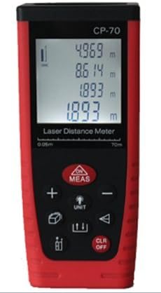 QIYAT CPTCAM Distance Measure Meter Laser Rangefinder Measuring Tool with Backlit Display Tape Measure to 165 Feet/50M(CP-50) (red)