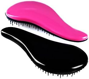 BECUTE 2pcs Women Detangling Hair Brushes for Girls Black &amp; Pink