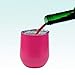 Needjing Stainless Steel Insulated Wine Tumbler Double Walled Stemless Heat Preservation Leakproof Cup Sippy Beer Coffee Drink Glasses 9 oz with Lid Home Outdoor Travel Office (Rose Madder)