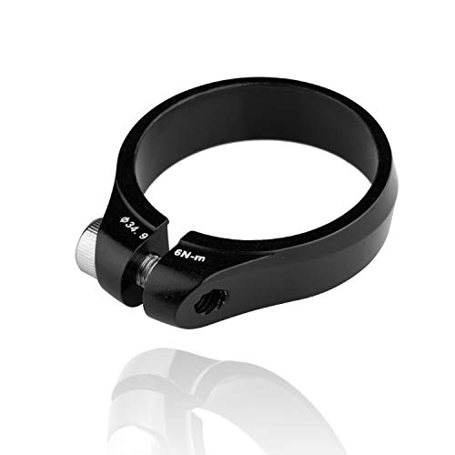 EASTERN POWER Seatpost Clamp, Bicycle 34.9mm Ultra-Light Seat Clamp, Anodized CNC Black Seat Post Clamp, Aluminum Alloy Seat Tube Lock Collar - Thumbnail 2