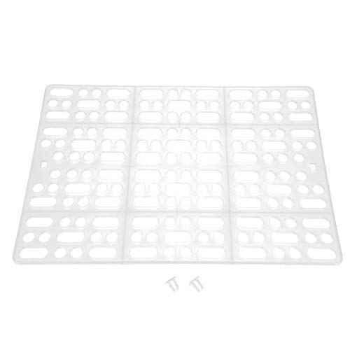 Plastic Rabbit Mat Grid Easy to Clean Foot Pad Isolation of Feces for Rabbit Guinea Pig Hamster Rats and Other Rodents[White]