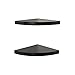 Danya B. Small Floating Wall Mount Laminate Wood Corner Wall Radial Shelves (Set of 2) (Black)