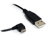 StarTech.com 1 ft / 30cm Micro USB Cable - A to Right Angle Micro B - USB Type A (M) - 90 Degree Micro-USB Type B (M) - Black (UUSBHAUB1RA)