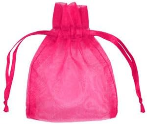 AIEDE 100pcs 5x7 Inches Organza Favor Bag - Jewelry Pouch Wedding Favor Party Bridal (Gold)