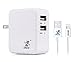 iXCC UL and MFi Certified Universal 17W 2-Port Dual USB Wall Charger and 3-Feet Lightning Cable - White