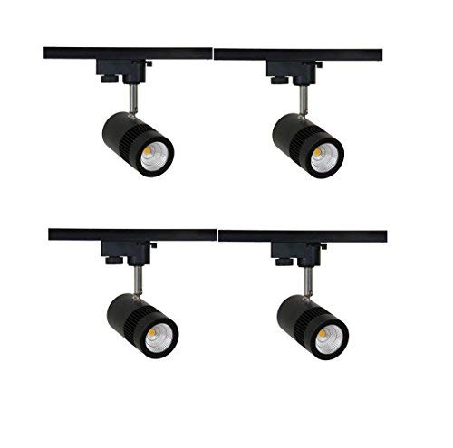 Glitz LED Spot Track Light 9w Cool White. Black Body, 6500k Finest Quality, Bright Light. Set of 4 pcs