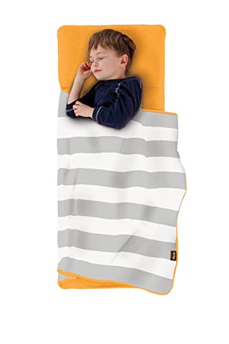 The Shrunks Zipaire Toddler Siesta Nap Pad, Orange/Grey