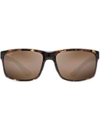 Maui Jim Pokowai Arch Rectangular Sunglasses, Olive Tortoise/HCL Bronze Polarized, Medium