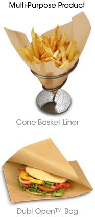 EcoCraft Grease Resistant Cone Basket Liner