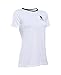 Under Armour Women's WWP UA Tech Short Sleeve T-Shirt, White/Academy, Large