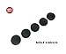 Set of 5 Polished Shungite Plate Sticker for mobile phone Circle