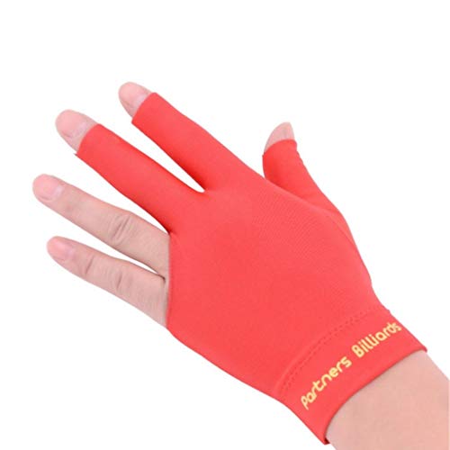 ButyYI Professional Billiard Glove Billiard Left Hand Three Finger Open Fingertip Glove Fit for Professioner (#1)