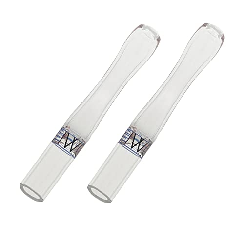 mouthpiece for cigarettes Glass Cigarette Filter Holder Mouthpiece, AOMI Reusable 2pcs Thick Smoking  Joint Tips for Regular Cigarette Rolled Cones, ø8mm of Internal Diameter  ø11mm of Outer Diameter, Easy to Clean in Saudi Arabia |