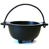 Cast Iron Cauldron w/Handle, Ideal for smudging, Incense Burning, Ritual Purpose, Decoration, Candle Holder, etc. (4
