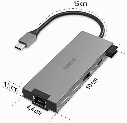 200109 Hub Usb Tipo C 3.1/2 Porte Usb A 3.0 1 Porta Usb Tipo C Hdmi Lan