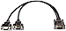 Amazon Basics Dual VGA Monitor Y Splitter Adapter Cable, 1 Foot, Black