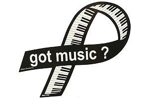 Got Music? Ribbon Magnet - Keyboard Keys