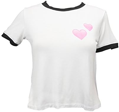 Rosie G Style Girls Pink Hearts Ringer Tee Shirt (16)