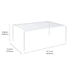 iPEGTOP-Cupboard-Organiser-Cabinet-Shelf-Rustproof-Stainless-Steel-Home-and-Kitchen-Storage-Shelf-Wire-Rack-for-Kitchen-Cabinets-Dish-Drainer-Pantry-Countertops-Fridge-Food-and-Utensils-White iPEGTOP 2 Pack Large (40 x 24 cm) Freezer Cabinet Storage Shelf Rack, Rustproof Stainless Steel Kitchen Organizer Space…