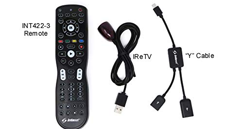 Inteset USB 2.0 & Micro USB OTG Y Cable for Controlling The F-TV Stick, Pendent, or Cube, Supports Wireless Keyboards and The IReTV for Universal Remote Control. (IReTV not Included)